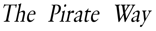 Font : Garrick-Condensed-Italic 2 Custom Text : The Pirate Way Test your own text here Click to download or to view this font on a tshirt that can be custom printed in Bali